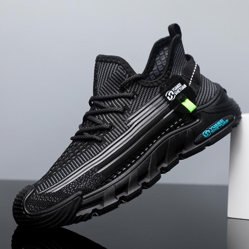 Men s Trendy Summer Flyknit Mesh Breathable Casual Sports Shoes 39