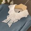 New Fake Collar Shirt Women White Lapel Ruffles Stand False Collar Woman Girls Detachable Collar Lace Removable Half Shirt