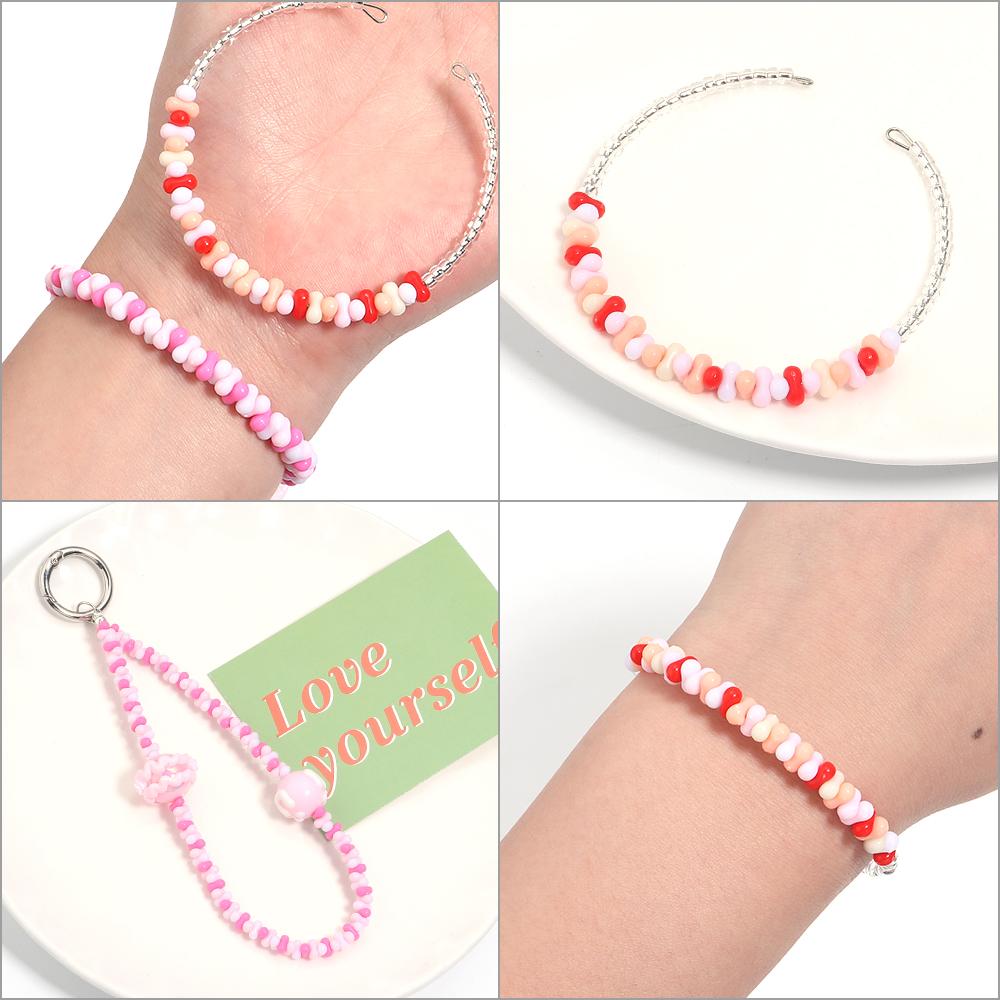 500pcs/lot 4x6mm Czech Acrylic Seed Beads Colorful Oval Loose Spacer Rice Beads For Jewelry Making DIY Craft Earrings Bracelets