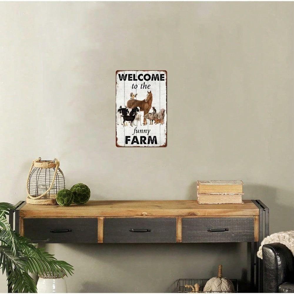 Rustic Metal Tin Sign Vintage Farmhouse Wall Decor Bar Man Cave Gift 8x12