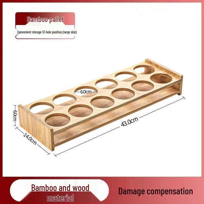 Bamboo Shot Glass Holder & Decanter Rack Set