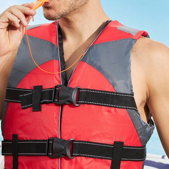 Life Vest with Retractable Seat Belts Reflective Films Life Waistcoat Buoyancy Over 100N Safety Flotation Garment