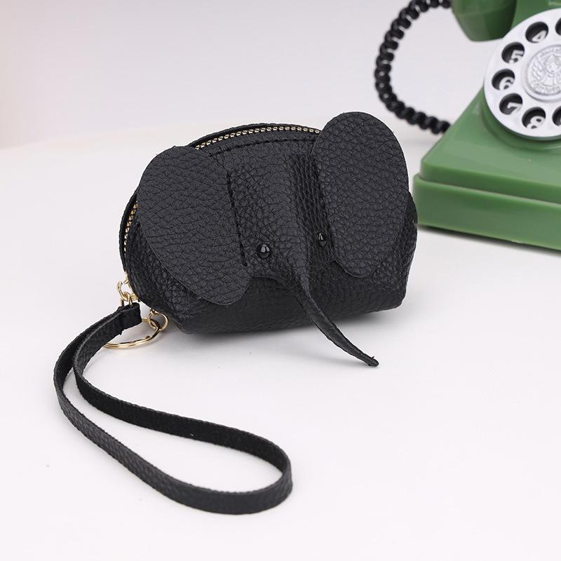 1Pcs Creative Lipstick Zipper Card Bag Cute Small Elephant Wallet Cosplay Anime Purse Elephant Japanese Bag Backpack Pendant