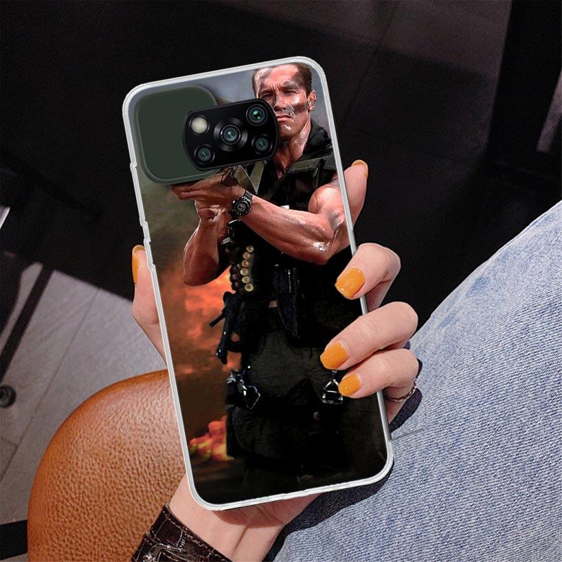 Arnold Schwarzenegger Terminator Phone Case For Xiaomi Poco X7 X6 X5 Pro F7 Ultra Redmi 15C 15 13C 13 12C 12 10 10A 10C 9 9A 9C