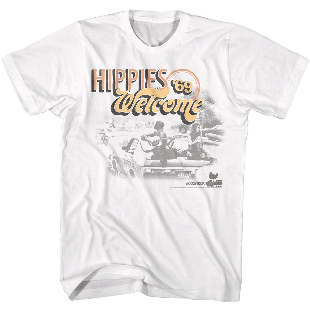 Woodstock 1969 Hippies Welcome Car Photo Men s T Shirt Rock & Soul Music Merch Unisex T-Shirt M