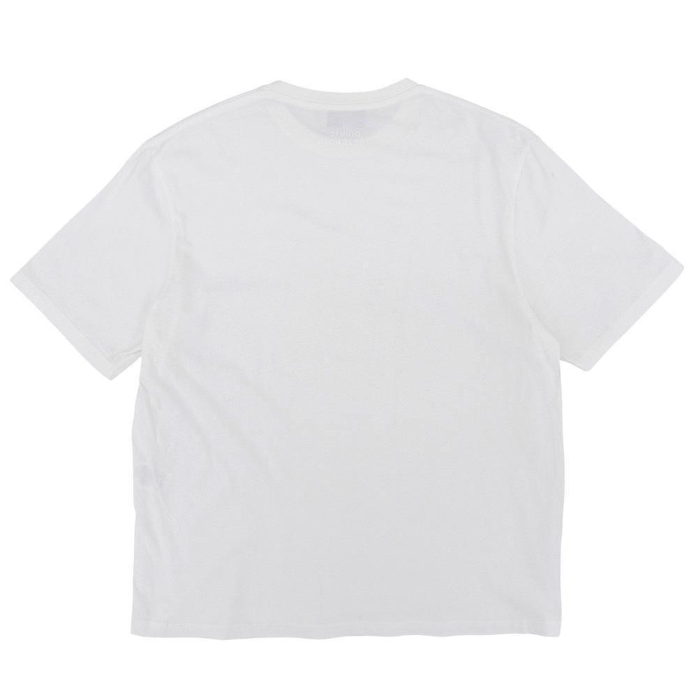 STUDIO NICHOLSON Excellent condition cotton short sleeve T-shirt, men's white, size M tops M whiteUsed