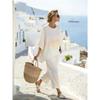 1116 New Bohemian Crew Neck 1D Full Printing Two-piece Set Women's Loose Casual Seaside Holiday Set