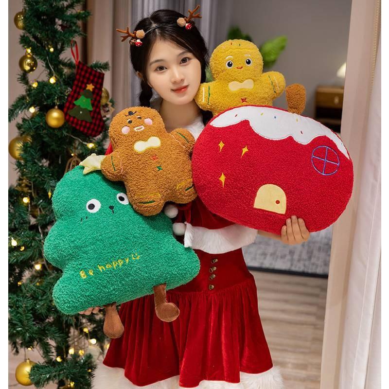 Cartoon Tree Christmas Gingerbread Man Apple Plush Toy Girl Sofa Gift Decoration