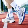 Fliegendes gewebtes Carbonplatten-Laufschuh mit leuchtendem Knopf, weich gedämpfte, leichte Laufschuhe, atmungsaktive und verschleißfeste Sportschuhe