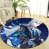 1pc Genshin Impact Neuvillette1 Design Printed Area Round Carpet for Bedroom Living Room Home Decor Rugs Mat Non Slip Mat Rug for Bedside