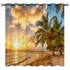 Beach Wash Face Seaside Scenery Series 4 High Density Blackout Curtain Digital Printing