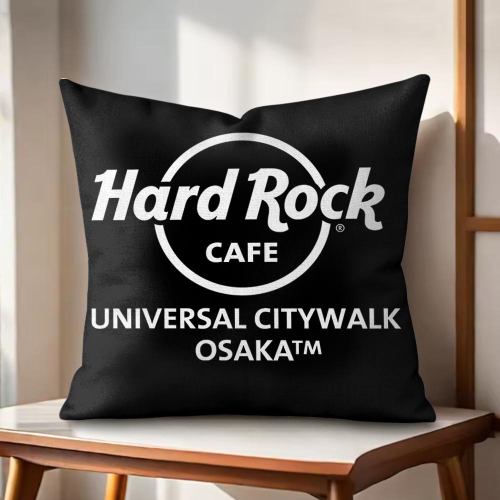 Luxury HHardrock Cafe Cushion Cover Natural Linen Organic Fabric DoubleSided Printing Couch Pillow Covers Home Decor