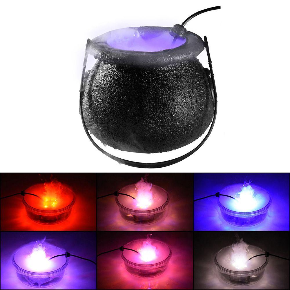 Fogger Fog Machine Party Prop Light LED Witch Pot Halloween Decoration Smoke Machine Fog Maker