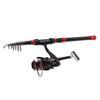 Lure Rod Set Carbon Telescopic Light Weight Sturdy Portable Fishing Pole Kit with Fishing Reels Fish Bait