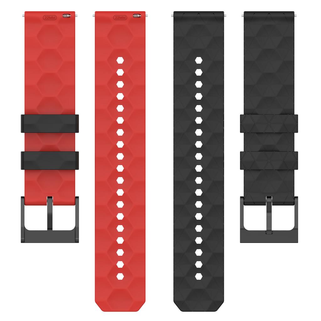 22mm 20mm Silicone Strap For Samsung Watch 7/6/5/4 Huawei Watch 4/3/GT5-4-3 Football Pattern Bracelet Amazfit GTR 4/Balance Band