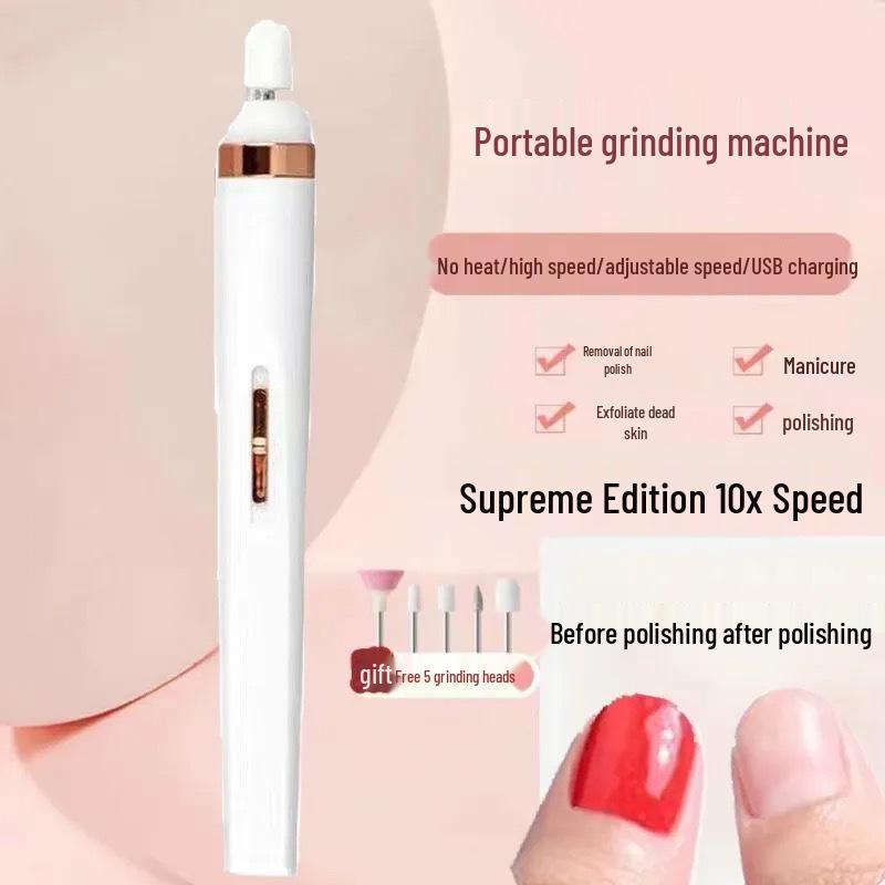 Rechargeable Electric Toenail Fungus Grinder & Clipper for Thick Nails - Elderly Manicure Tool In Gray