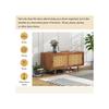 Rattan Low Living Room Furniture - Combination of a Rattan Chest of Drawers and a Shoe Cabinet, Walnut Color