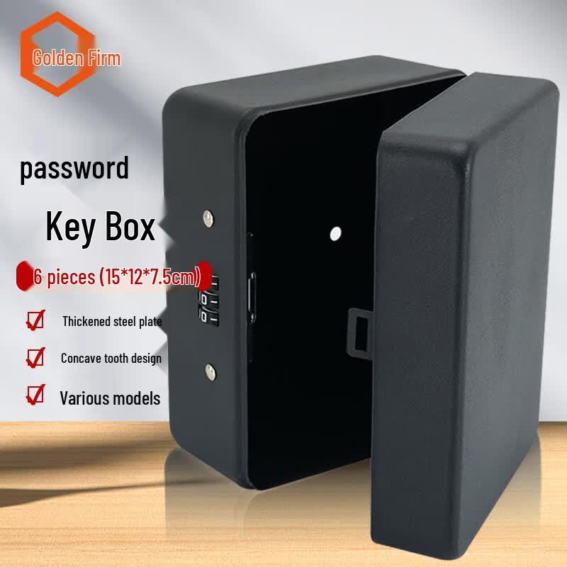 Jingu Lao Wall-Mounted Password Key Storage Cabinet 6 Hooks