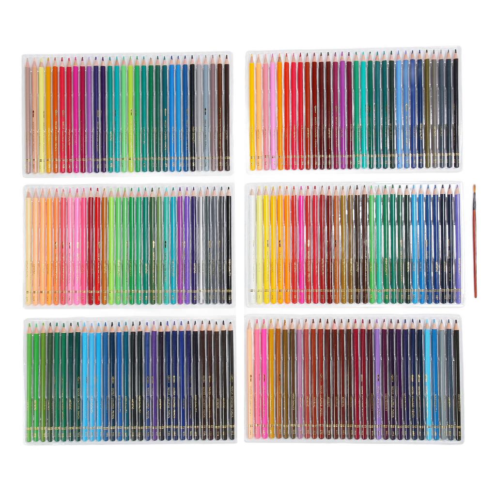 Water Color Pencils 7.5mm Water Soluble Rich Vibrant Luster Smoothing Colored Pencils for Kids