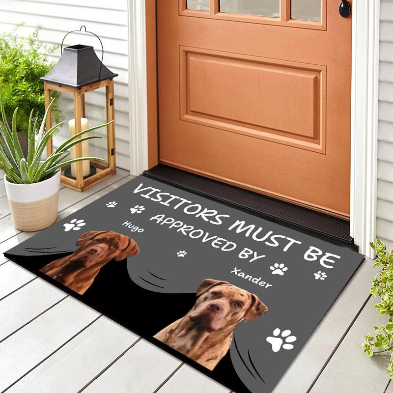 

Милый коврик для входной двери с собакой, нескользящий коврик, впитывающий и устойчивый к пятнам, простой в уходе и обслуживании 40X60cm 15.7X23.6in