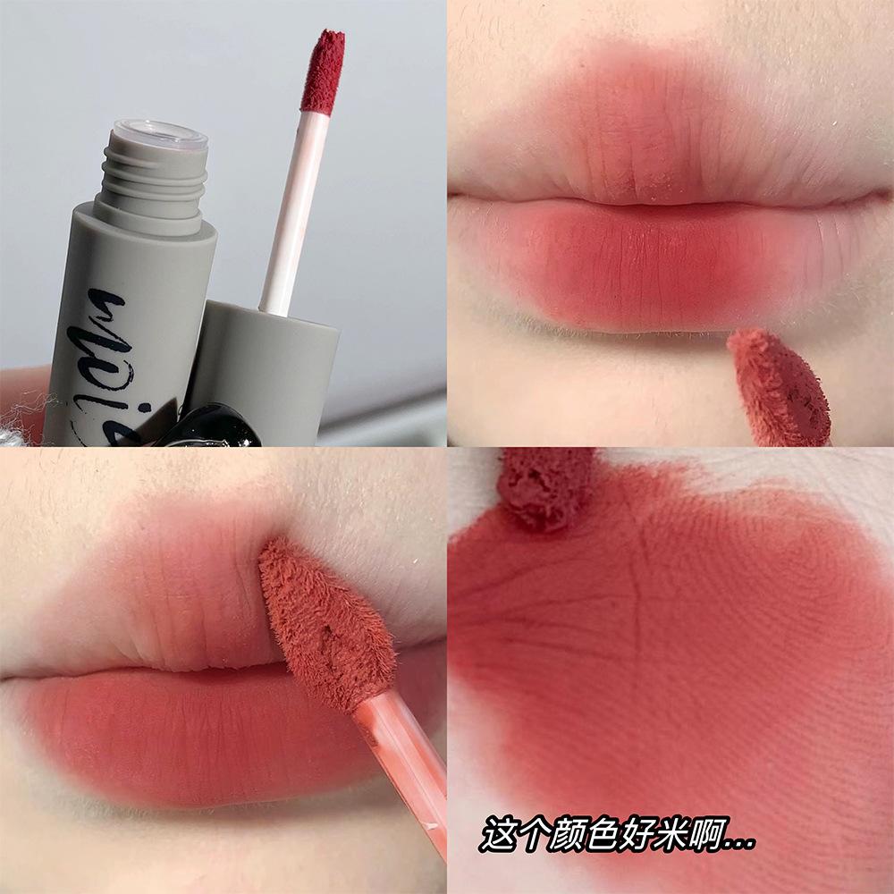 Velvet Matte Lip Glaze Long-Lasting Non-Fade High Pigment Smooth Lipstick for Students Wholesale