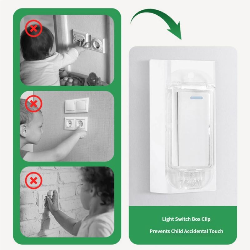 Plastic Light Switches Guard Cover Replacement Rocker Switches Cover Home Protections Wall Switches Guard Simple Installation
