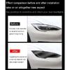 For Tesla Model X  TPU Blackened Headlight Taillight Foglight Protective Film for Model S 2024 Black Color Changing Films