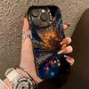 G-Glow In the Dark B-butterfly  Phone Case For iPhone 17,16,15,14,13,12,11 Plus,Pro Max,XS,Colored Silver Plated Inside Cover