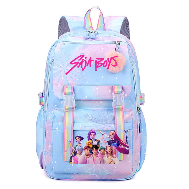Ins style witch hunter group printing student backpack hot sale new KPop large capacity student backpack