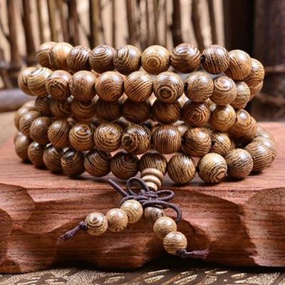 8 mm Holzperle, buddhistische Gebetskette, Armband, Geschenk, Schmuck