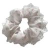 Korean Style Summer Scrunchie with Lace Bowknot - Floral Hair Accessory for Women