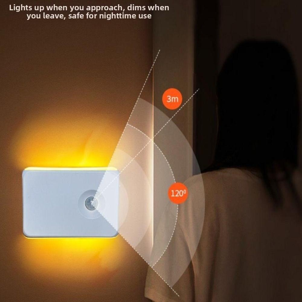 Energy Saving Magnetic Motion Sensor Light Rechargeable Wireless Smart Lamp Warm Light Indoor Lighting Bedroom