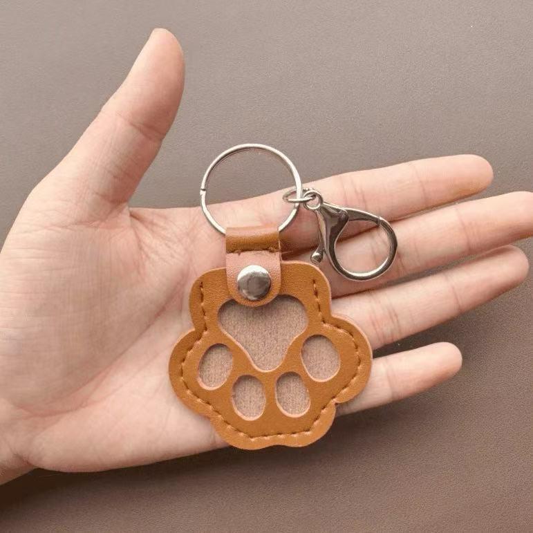 Pet Hair Keepsake Keychain: Creative Dog Paw Photo & Hair Storage Souvenir