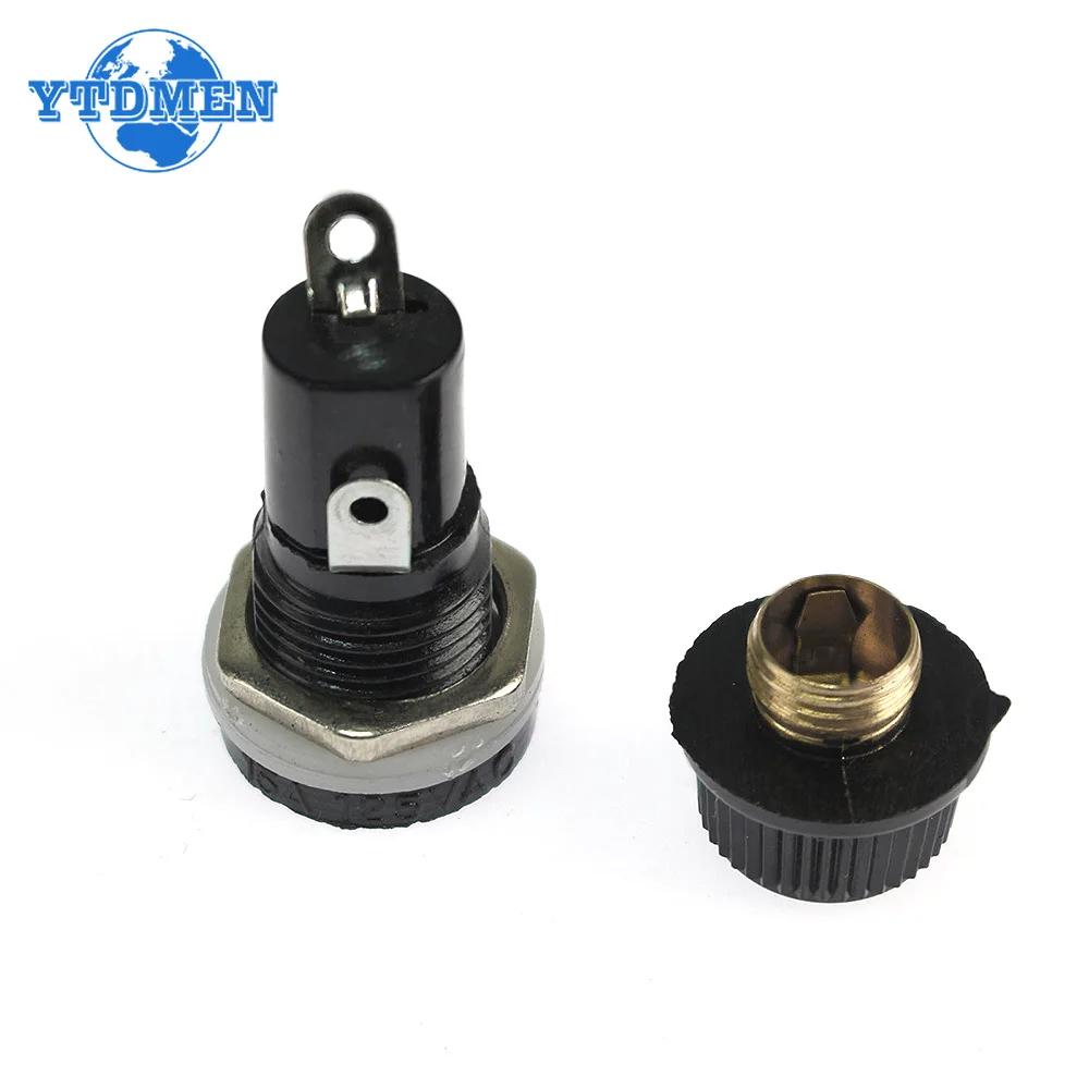 5PCS Fuse Holders 5*20mm 6*30mm Black Insurance Tube Socket Fuse Holder for 5x20mm 6x30mm Insurance Panel