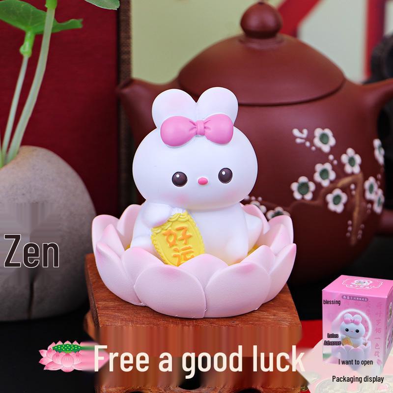 

Good Fortune Lotus Healing Desktop Ornament for Office or Car Console