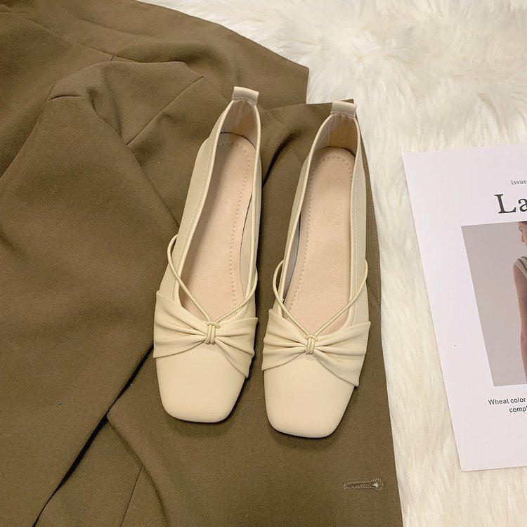 Mary Jane Fairy with Skirt Single Shoes Girl 2025 New Summer Shallow Mouth Evening Breeze Flat Bottom One Pedal Grandma Laden Shoes