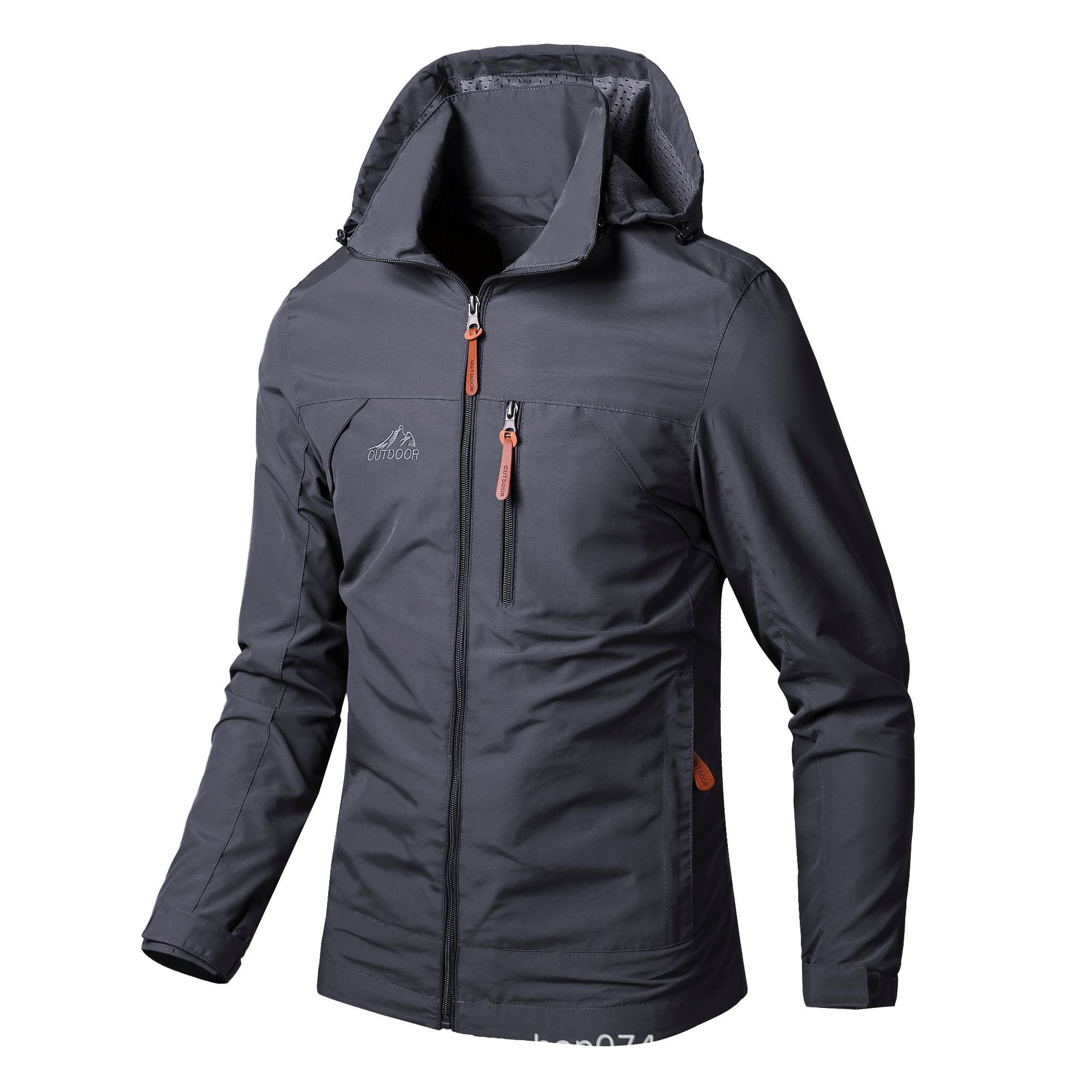 

Spring and Autumn Men s Coat, Sportswear, Casual Outdoor Sports, Hooded Jacket, Men s Waterproof, Wind Proof, Fashion , Men s Clothing XXXXXL сірий
