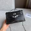 Spring and Summer New Generation Crocodile Pattern Leather Bag Versatile Small Chain Bag Shoulder Portable Women's Bag