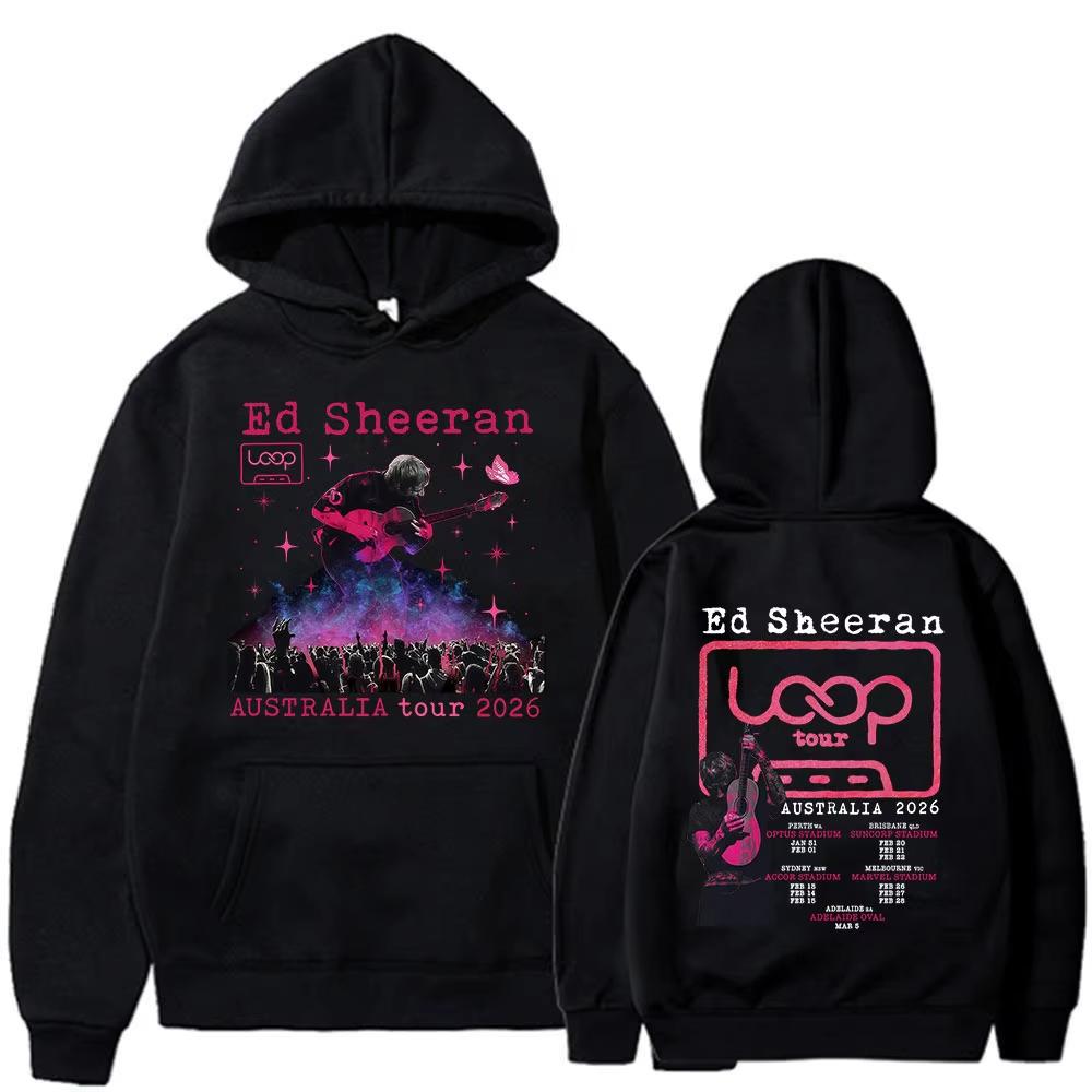 

Ed Sheeran Loop Tour Australia Tour Merch Hoodie Men Women Clothing Fleece Sweatshirt Fashion Long Sleeve Pullovers S