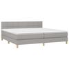 3140641 vidaXL Lit à sommier tapissier avec matelas Gris clair 200x200cm Tissu