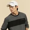 CHALLENGER Men'S Poly Contrast Round Neck Woven Top Charcoal