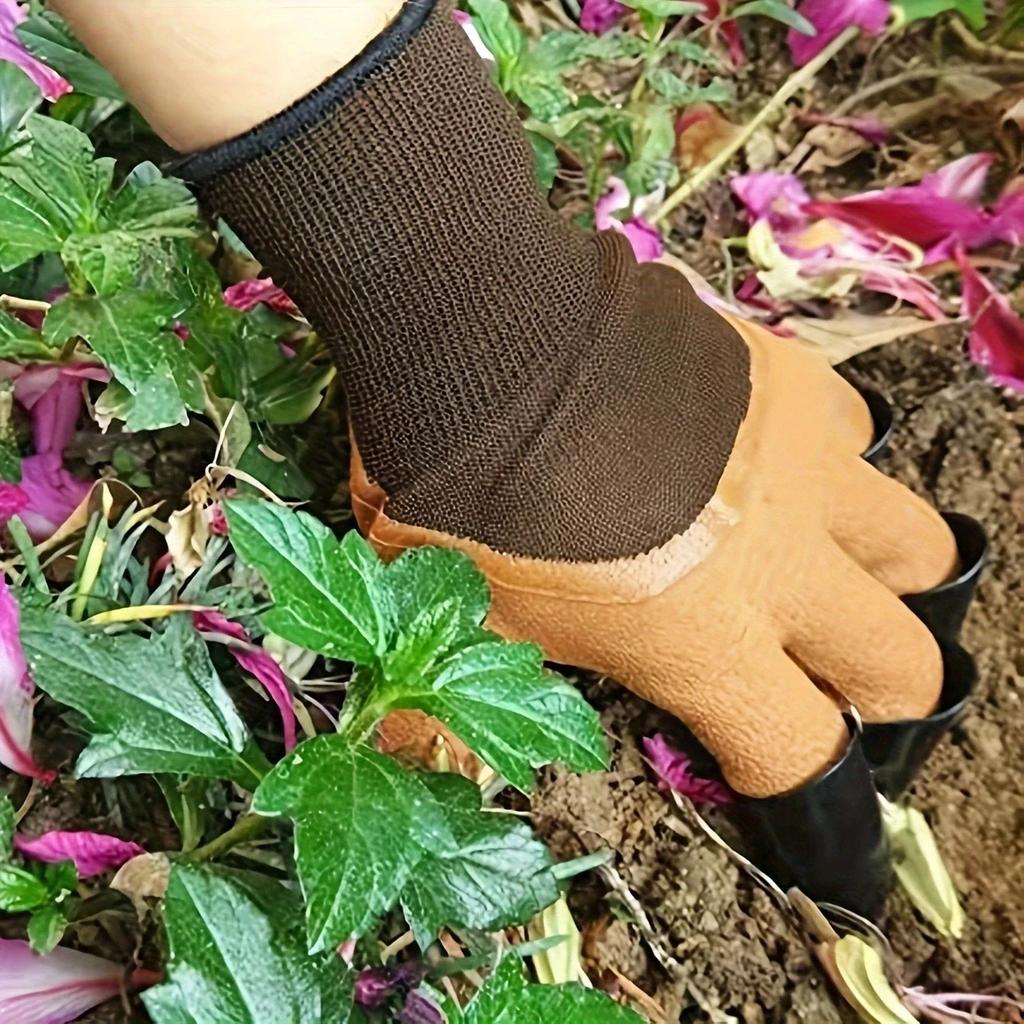 1pair-Garden Gloves With Claws - Dig, Plant, Weed,Seed Effortlesly Protect Your Fingers & Nails
