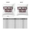 San Diego State Square Pillowcase Polyester Linen Velvet Creative Zip Decor Throw Pillow Case Sofa Seater Cushion Cover