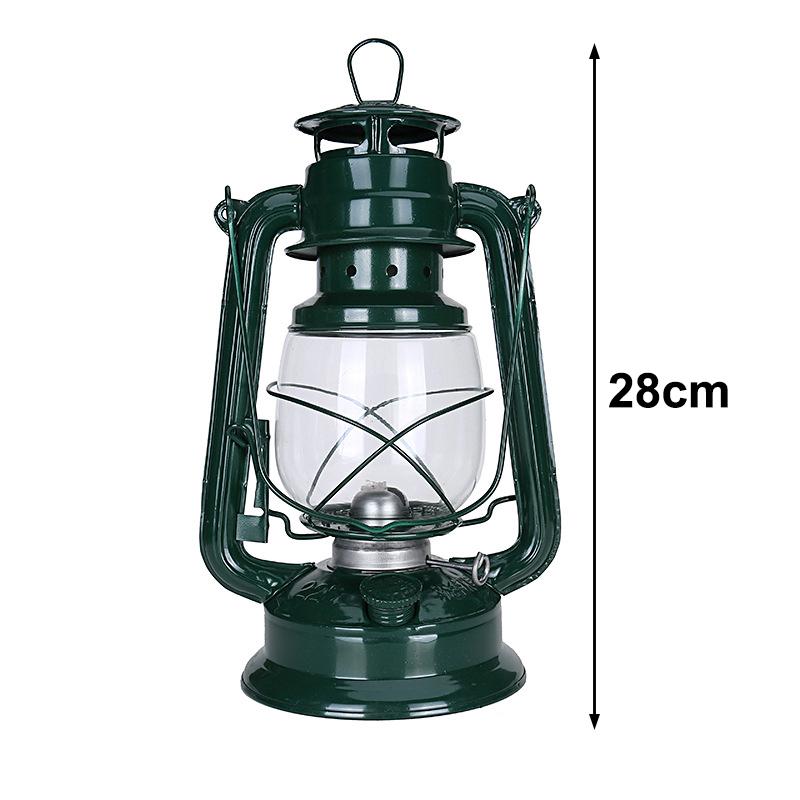 1Pc 25Cm Bronze Kerosene Lamp Retro Horse Lamp Camping Lamp Outdoor Tent Lamp Emergency Camping Portable Hanging Lamp