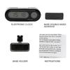 Car Mini Electronic Clock Time Watch Auto Dashboard Clocks Luminous Thermometer Black Digital Display Car Accessories