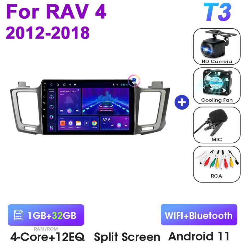 2 Din Android 12 Car Radio For Toyota RAV4 RAV 4 2012-2018 Multimedia Video Player GPS 4G Carplay Auto Stereo RDS DSP Head Unit
