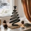 Bedroom Holiday Decor 3D Printed Minimalist Christmas Tree Desktop Ornament, Modern Table Unique PLA Figures Sign for Living Room Home Office
