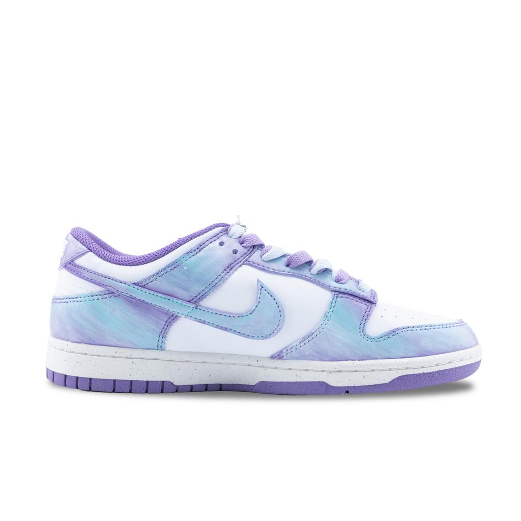 Nike Dunk Summer Night Dream Slip Resistant Abrasion Resistant Low Top Skateboard Shoes Unisex White Purple DD1873-108(Team626-)