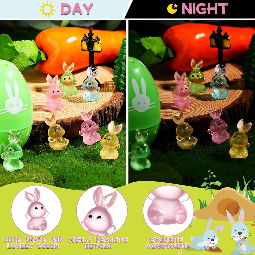 10-30pcs Bunny Miniatures Figurines Rabbit Miniature Easter Garden Landscape Garden Bunny for Easter Accessorie Dollhouses Decor