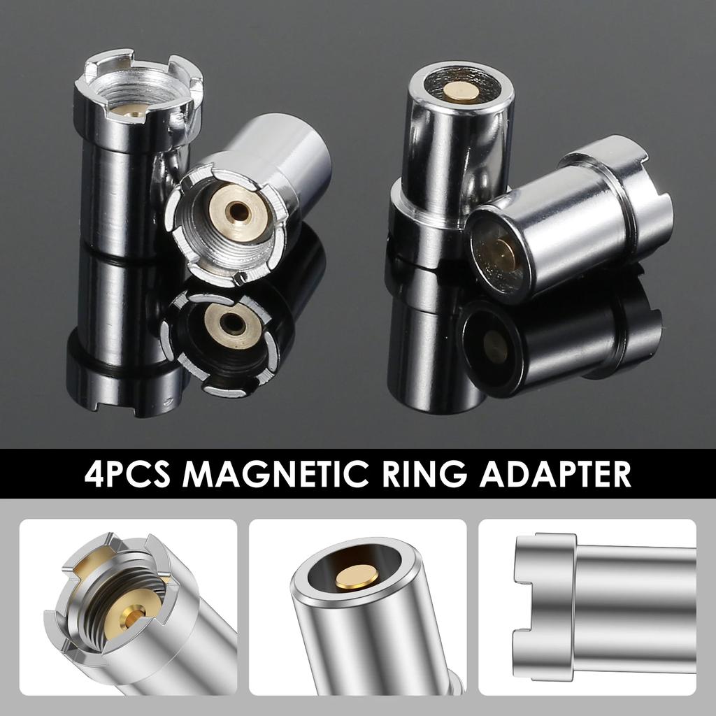 4/8/10Pcs Threaded Ring Adapter 510 Threaded Magnetic Adapter Mod Converter 304 Stainless Steel Threaded Ring Adapter Kit